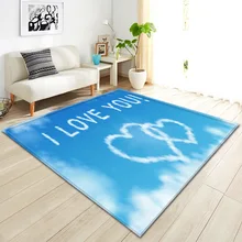 3D облако небо печати ковер прямоугольная площадь ковер современный кухонный Коврик противоскользящий ванная ковер домашний Коврик для прихожей День святого Валентина