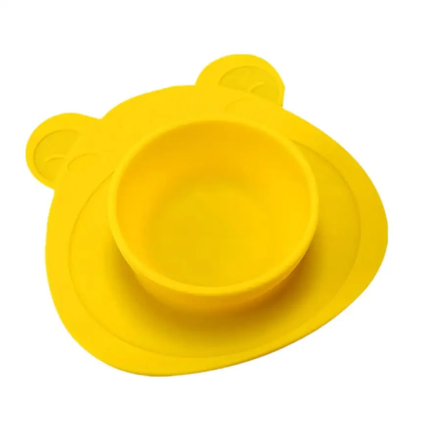 Kids One Piece Silicone Placemat Plate Dish Food Tray Table Mat for Baby Toddler MAY28