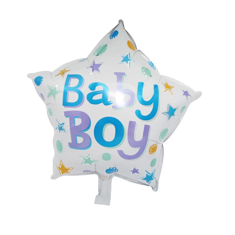 Детские воздушные шары для душа, 18 дюймов, для маленьких мальчиков и девочек, звезды, сердце, Круглый фольгированный Гелиевый шар, 1 год, день рождения, украшения для детских игрушек, подарок - Цвет: Style 4