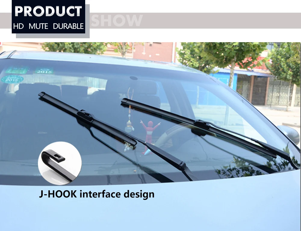 Щетка стеклоочистителя автомобиля бескаркасная U J hook 1" 16" 1" 18" 1" 20" 2" 22" 2" 26" натуральный каучук ветровое стекло стеклоочистители авто аксессуары