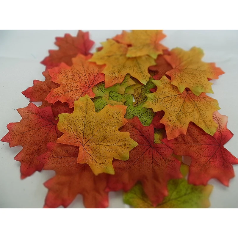 Осень 100/кленовые шелковые листья многоцветные/свадебные/украшения