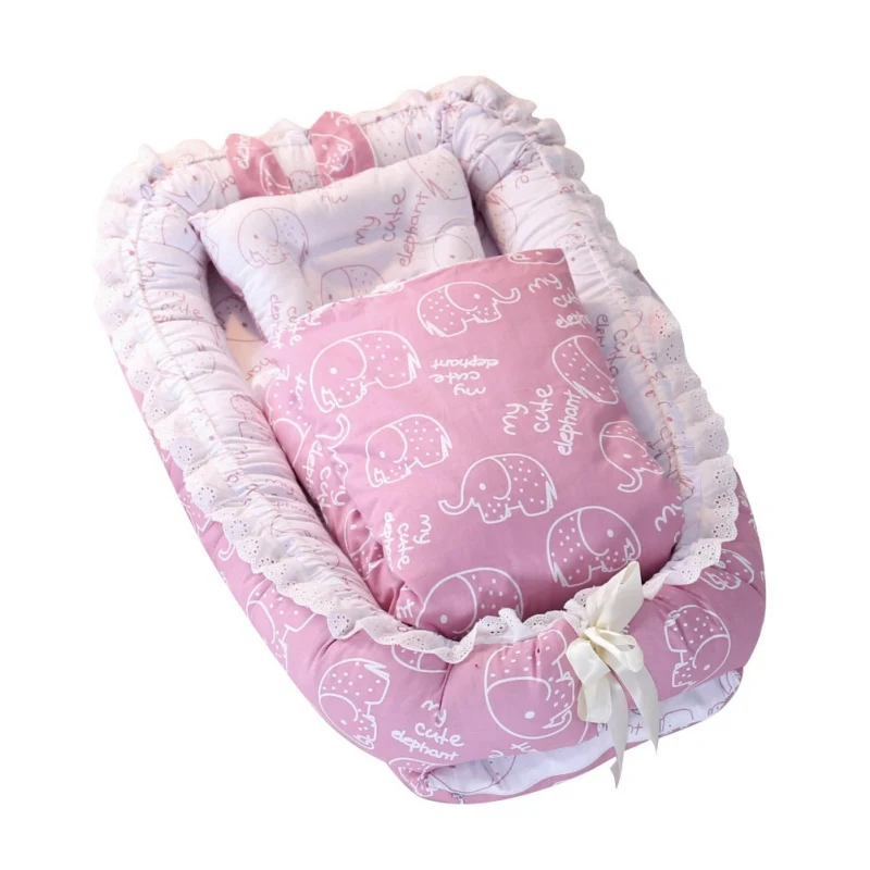 Детское постельное белье Мода портативный детский матрас для новорожденных кроватки дышащий и Сон Гнездо с подушкой
