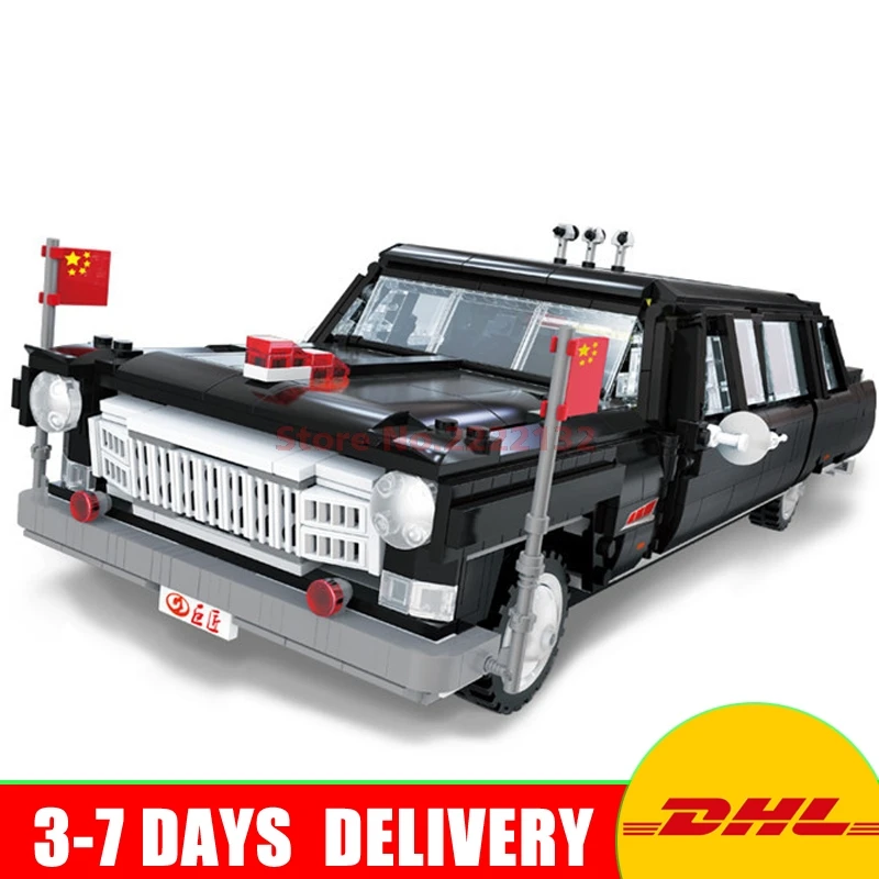 

XingBao Block 03003 2327Pcs Genuine Creative MOC Technic Series The HongQi Master Car Set Building Blocks Bricks Toys Model