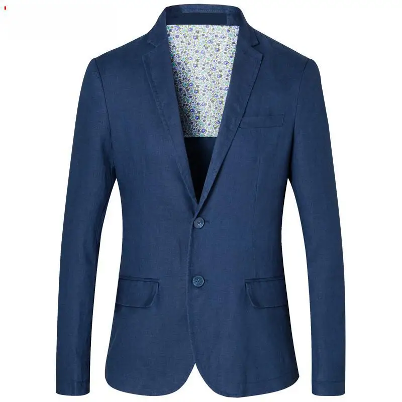 

New arrival Spring Linen Suit Men Thin Mens Casual Slim Jacket Single Breasted high quality fashion blazer size M L XL 2XL 3XL