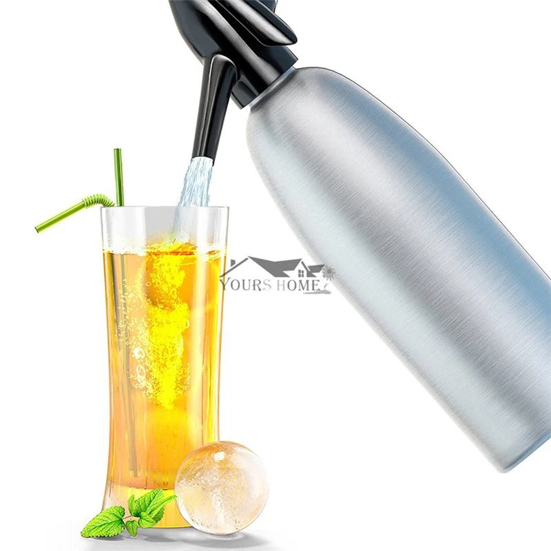 Soda Siphon Wine Making 1Ltr-Make Sparkling Water for Mojitos,Gin Fizz Cocktail and Wine Spritzer Barware