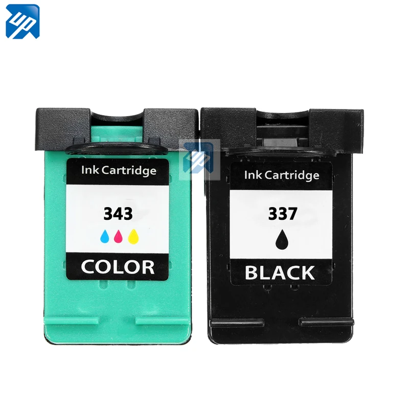 

UP 2Pk Ink cartridge replacement For HP 337 343 For hp Deskjet 6940 D4160 Photosmart C4180 2575 8050 D5160 6830,6840,6940,6980