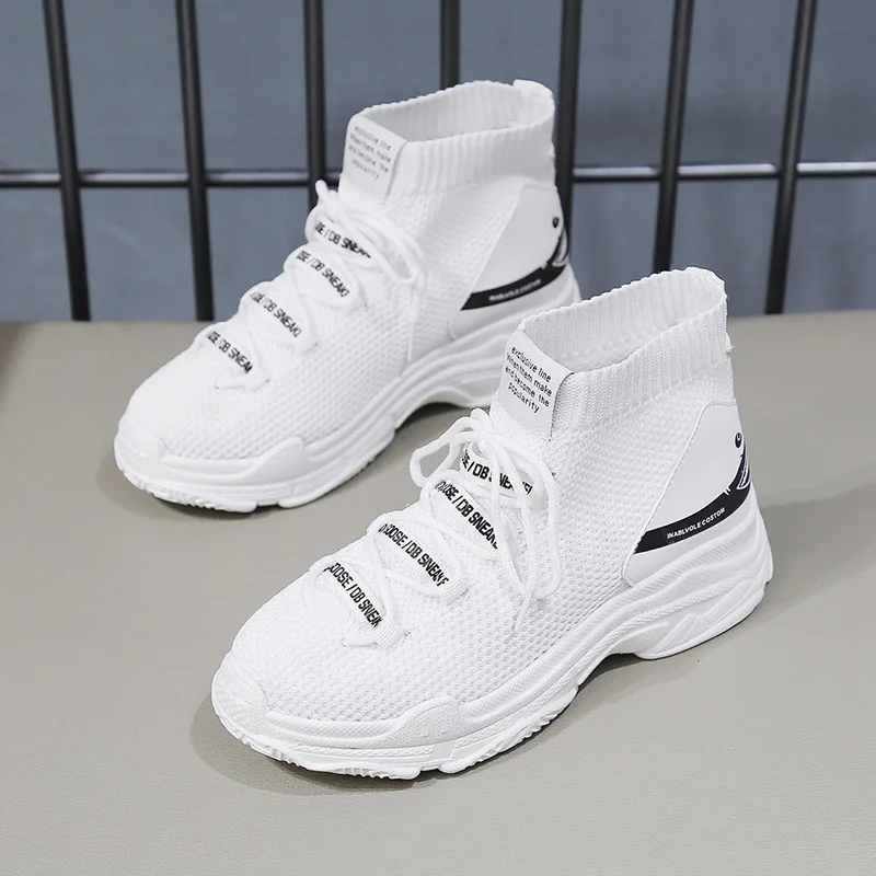 

Baideng Sock Dad Sneakers Man Woman Height Increasing Chaussures Sport Femme Homme Breathable Sports Shoes for Male Female Black