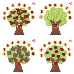 DIY учебных пособий яблони математические игрушки обучения для детского сада Играем ручками вязання одежда Раннее Обучение Обучающие