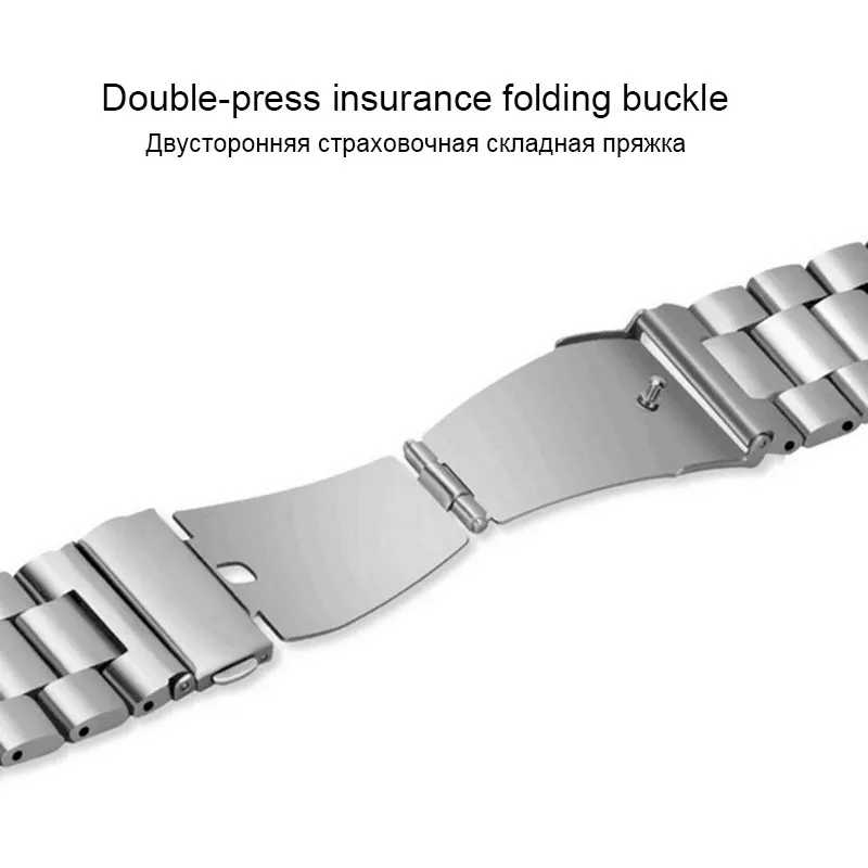 JANSIN ремешок из нержавеющей стали для Xiaomi Huami Amazfit Bip BIT PACE Lite Youth/samsung galaxy watch 42 мм браслет Ремешки для наручных часов