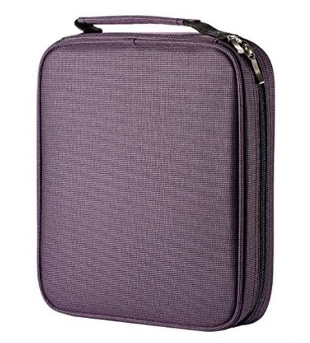 purple Большой Вместительный чехол для карандашей, холст, 120 слотов, 4 слоя, школьная сумка для карандашей, художественный маркер, держатель для ручек, цветные карандаши, органайзеры - Цвет: purple