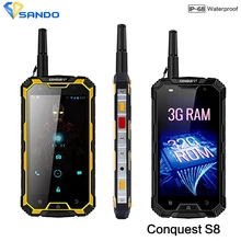 Rugged Waterproof Phone 3GB RAM 32GB ROM 6000mAH CONQUEST S8 Quad Core 5″ HD Android Ip68 GPS 4G LTE FDD Radio UHF Walkie talkie