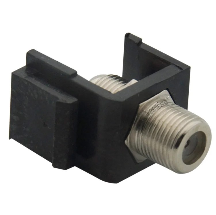 

keystone F head connector with black color