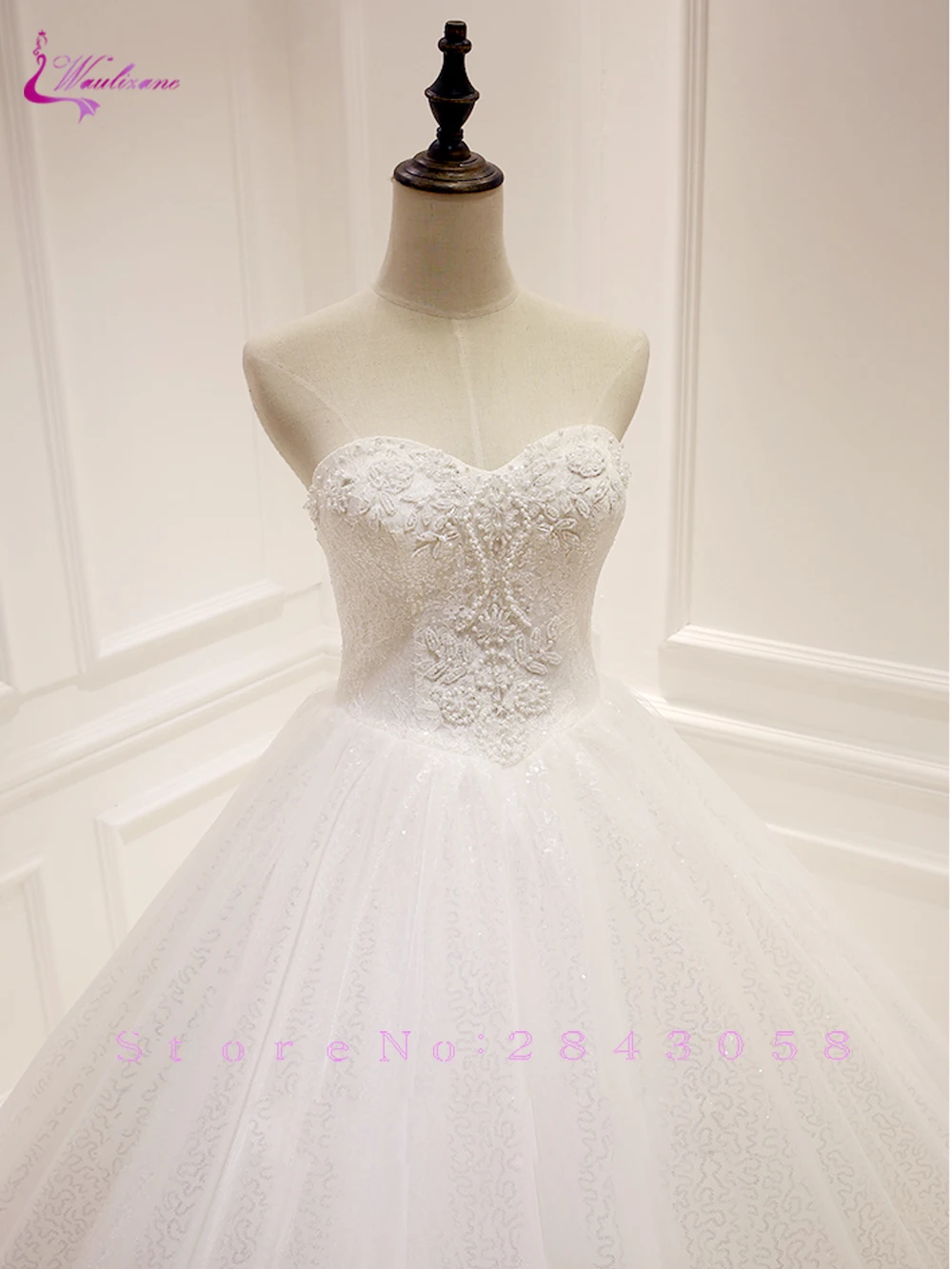 Waulizane CUSTOM MADEM Wedding Dress Custom Made With Beads Rhinestones Of Strapless Brdal Dress Floor Length Waulizane CUSTOM MADEM Wedding Dress Custom Made With Beads Rhinestones Of Strapless Brdal Dress Floor Length