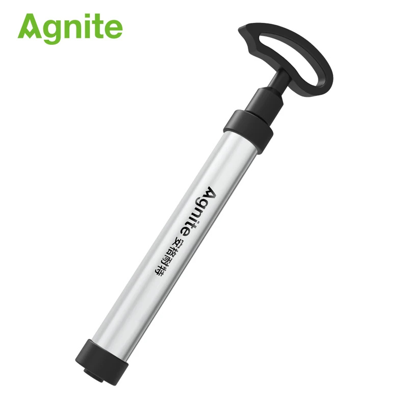 

Agnite Aluminum alloy Portable pump for bike High pressure ball pump with needle hose for pump air balloons 1pcs size 143*42mm