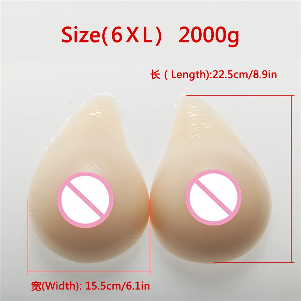 

2000g/Pair Crossdress Silicone Breast Form Drag Queen Breast Prosthesis Fake Boobs MiMi Shemale Transvestite False Boobs