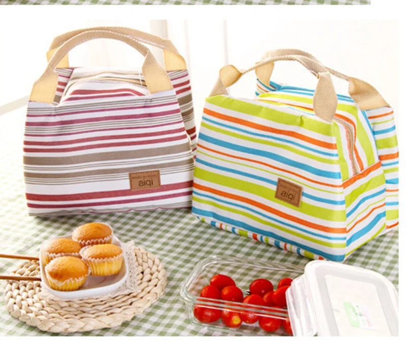 New Fashion Portable Insulated Packed Lunch Bag Waterproof Handheld Insulation Cooler Bag Picnic Bags Totes Carry Case Food Bags (10)