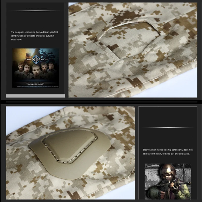 Online Camouflage taktische militärische kleidung paintball armee cargo hosen kampf hose multicam militar taktische hosen mit knie pads