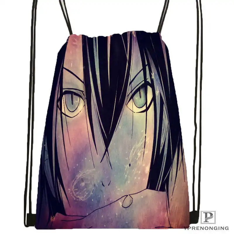 Drawstring Backpack На заказ Noragami Drawstring рюкзак сумка милый рюкзак дети ранец(черная спинка) 31x40 см#180531-02-39 - Цвет: Drawstring Backpack