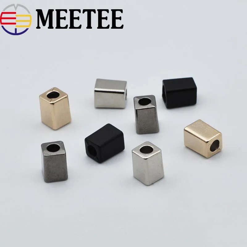 

20Pcs Metal Cord Lock Stopper Square Clothes Cap Rope Lock Clips Buckles Cord End Shoelace Clamp DIY Garment Accessories KY977