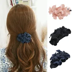 Пластиковая заколка модные аксессуары для волос Цветы заколка для волос с жемчугом клипы WomenHair заколки для волос сцепление цветочный