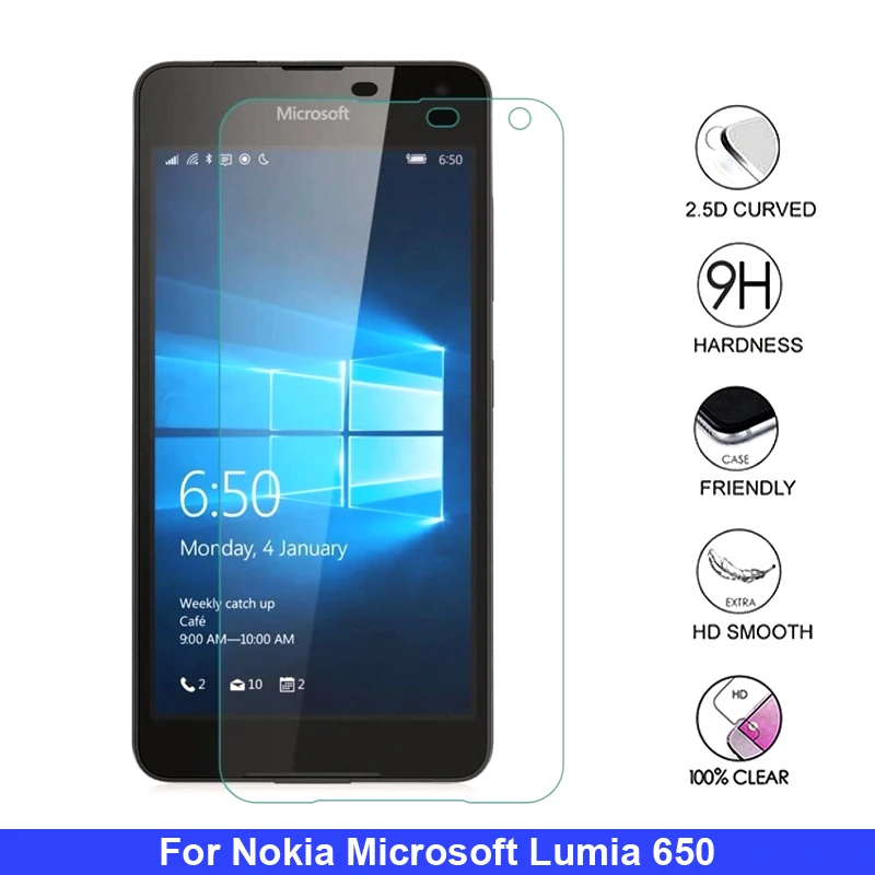 2 шт для Nokia Microsoft Lumia 650 Закаленное стекло протектор экрана 9H 0 3 мм 2.5D защитная