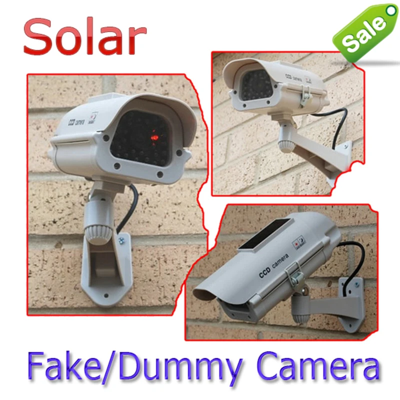 

Solar Powered AA Battery CCTV Dummy Camera Fake Security Cam Flashing LED Surveillance For Imitation Pirates Wholesale Dropping