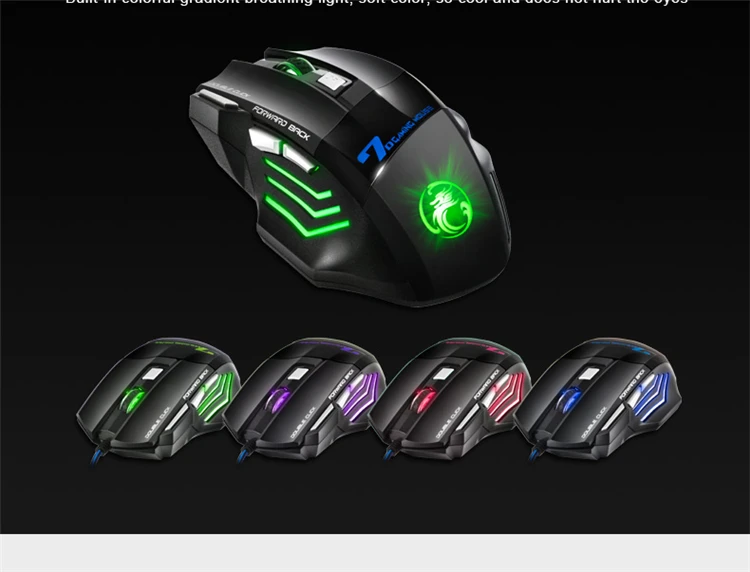 7 Buttons USB Wired Gaming Mouse 2400DPI Optical Gamer Mice X7 with Sades mousepad mat for PC Computer Laptop gamer (6)