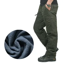 TANG брендовые зимние двухслойные мужские брюки карго, Теплые Мешковатые брюки, хлопковые брюки для мужчин, мужские военные камуфляжные тактические брюки