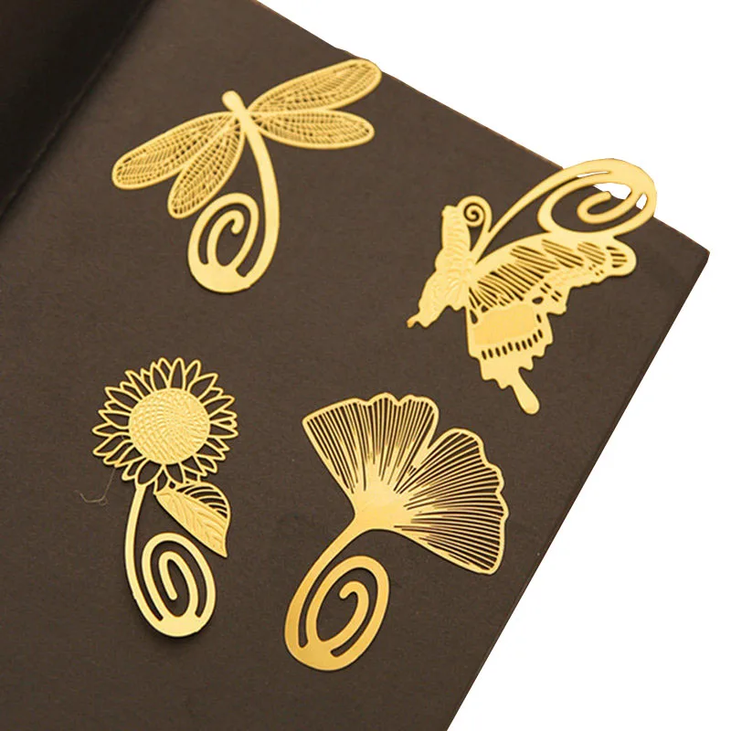 4PC Creative Mini Metal Book Markers Chinese Style Vintage Page
