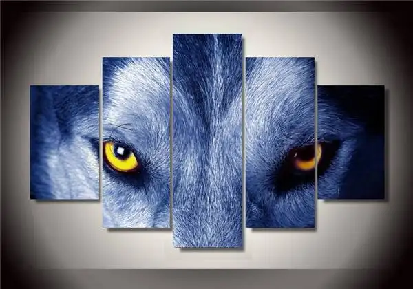 

Hd Printed Wolf Eyes Group Painting Canvas Print Room Decor Print Poster Picture Canvas Free Shipping/H056 NO Framed With Framed