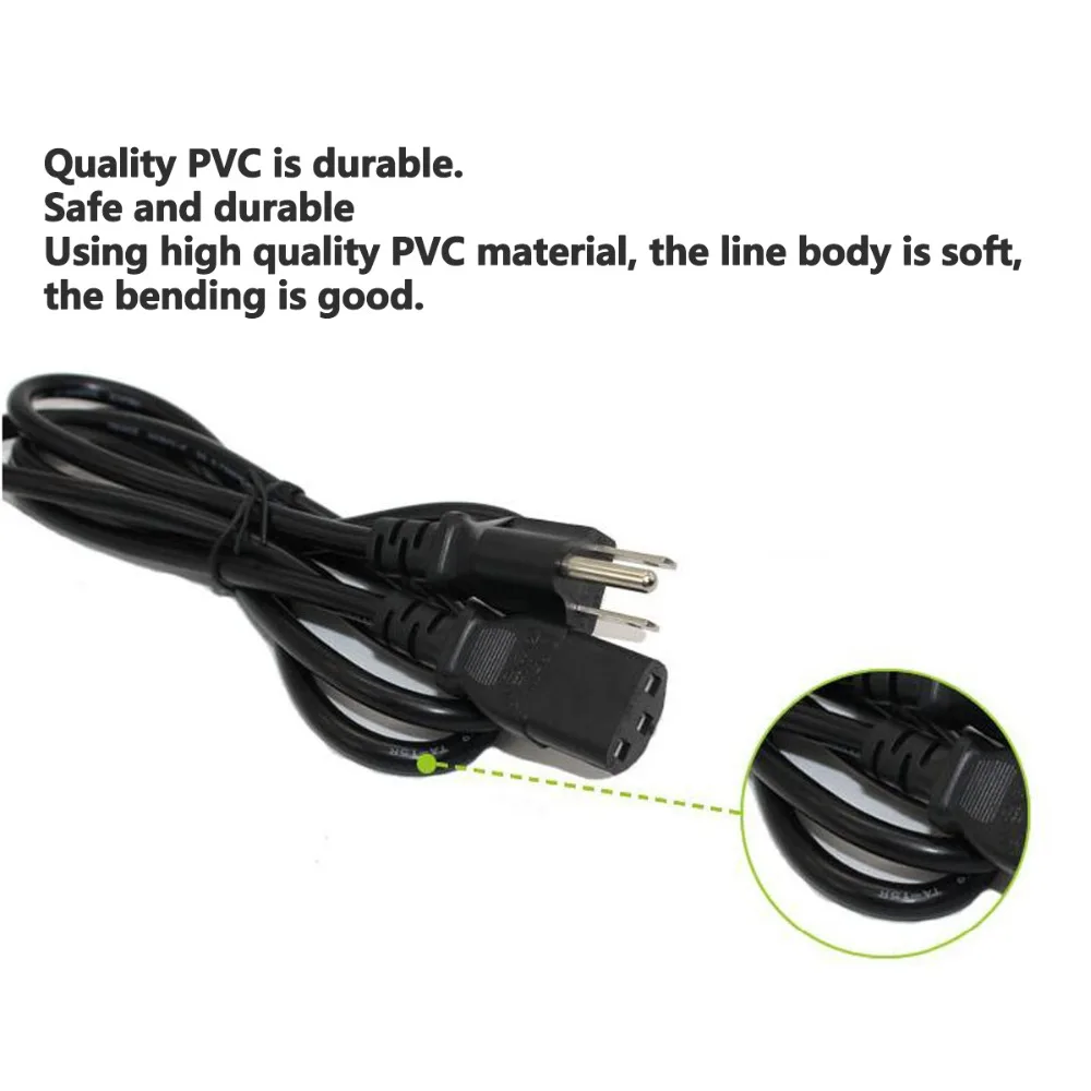 

Three-core American standard power cord.