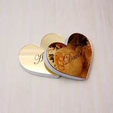 2 шт. 6 см свадебные персонализированные зеркальные сердца на заказ невесты Verlobungstablett DIY Декор пары День Святого Валентина лучшие подарки