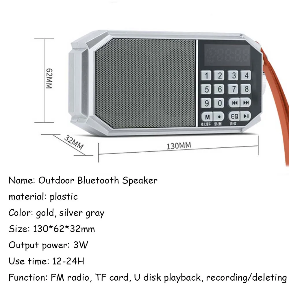 JINSERTA открытый беспроводной Bluetooth динамик 4,2 бас портативный динамик s с fm-радио светодиодный дисплей Поддержка TF карты/U диск Play