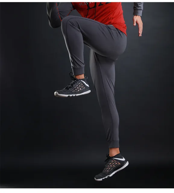 Autumn winter Men Running Training Pants Sport Trousers Jogging soccer Basketball Gym Fitness Sports Sweatpants zipper Pocket 3