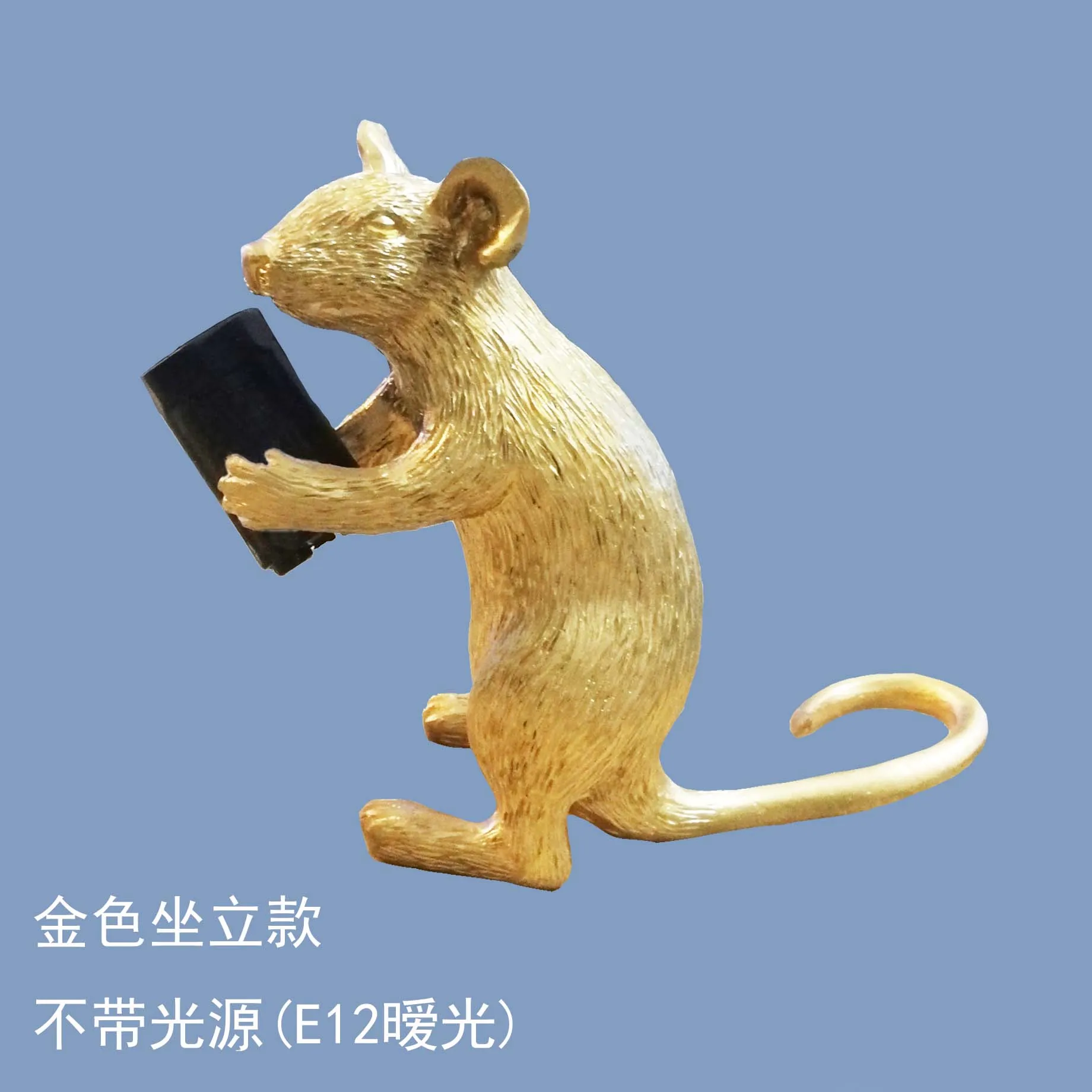 Постмодерн мини SELETTI мышь милые ночные светильники Смола животное Крыса Мышь светодиодный настольный светильник маленький домашний декор настольные лампы прикроватная лампа - Цвет корпуса: Gold Sitting