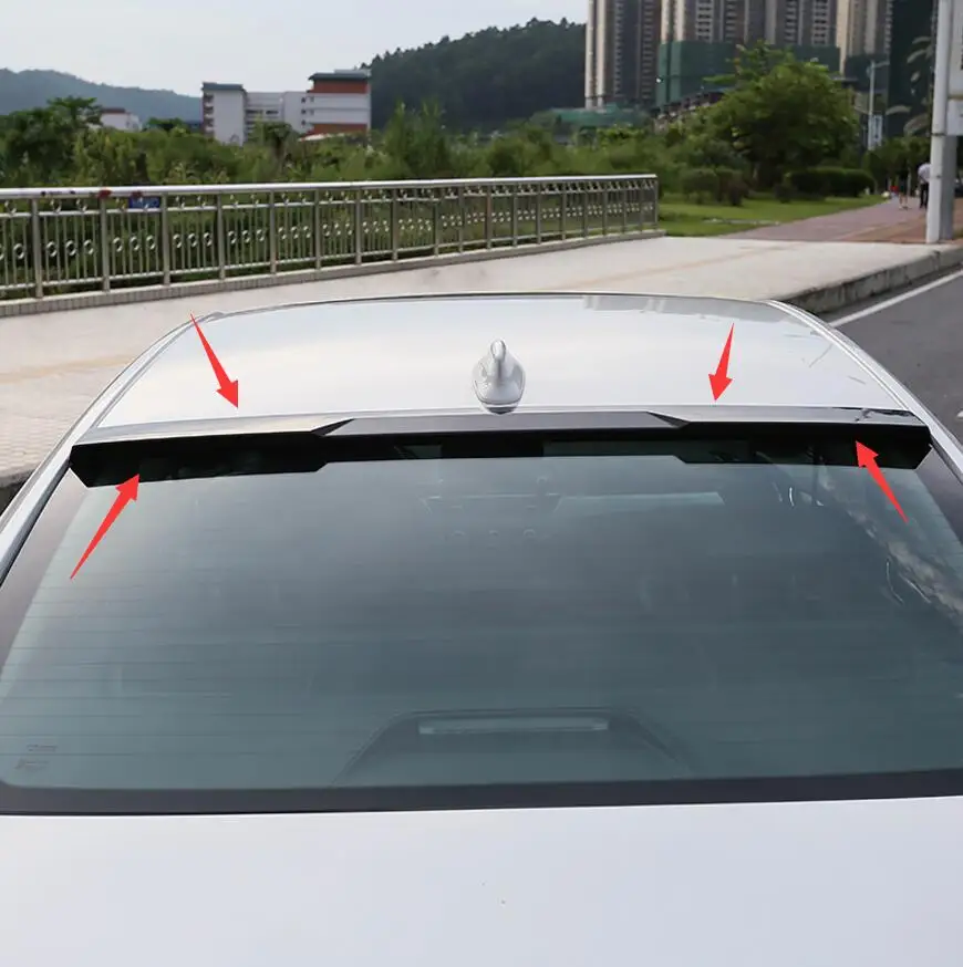 ABS Glossy Black Rear Window Roof Lip Spoiler Visor For Honda Accord