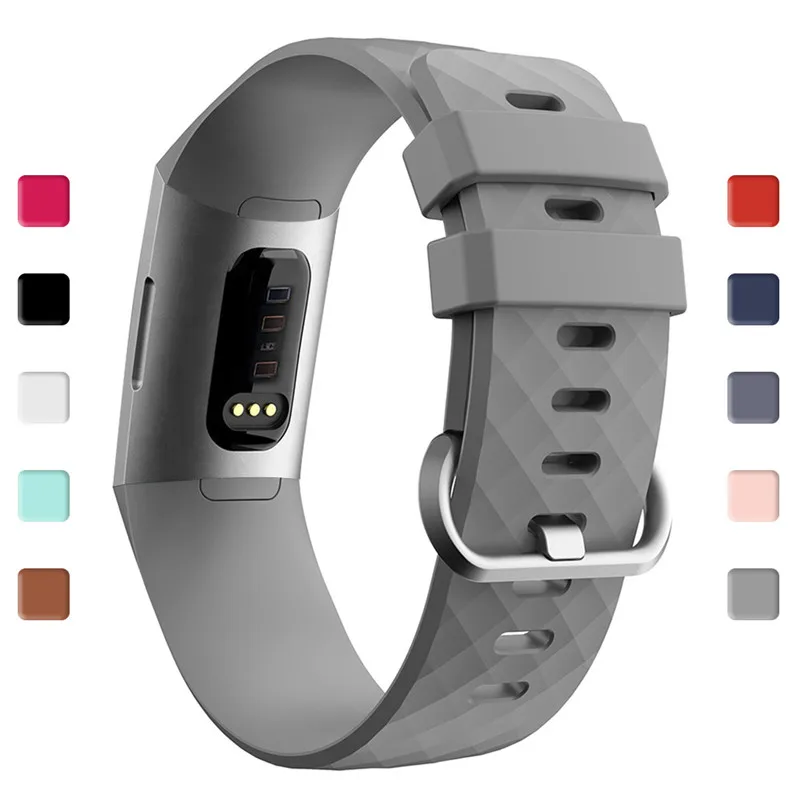 Strap for Fitbit Charge 3 Silica Strap Replacement Wrist Belt Sports Strap for Fitbit Smart Watch Band Accessories Strap D18 Strap for Fitbit Charge 3 Silica Strap Replacement Wrist Belt Sports Strap for Fitbit Smart Watch Band Accessories Strap D18