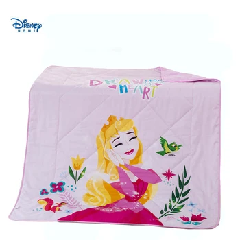 

girl bedding single size 100% cotton disney princess quilt for children room deocr pink bed linen 3d stitching blanket bed cover