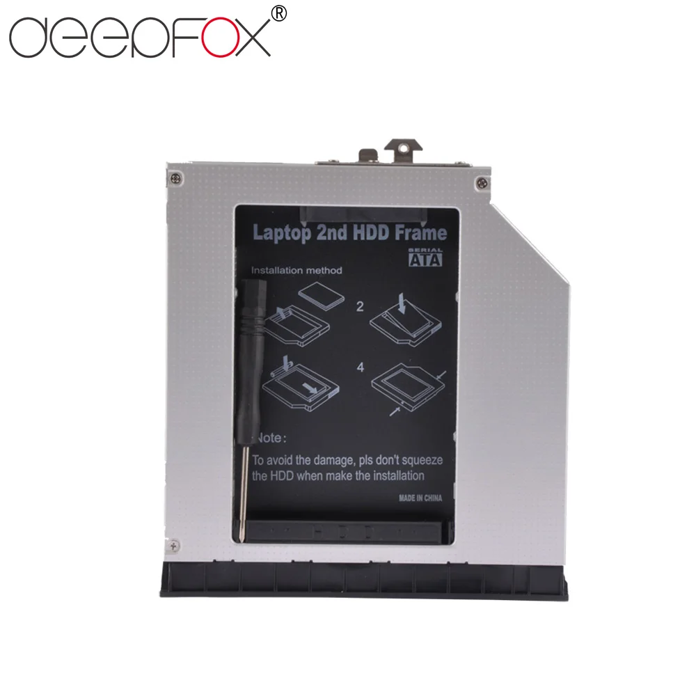 Чехол для жесткого диска DeepFox 2nd HDD Caddy 12 7 мм SATA 3 0 2 5 дюйма ТБ SSD корпус с панелью