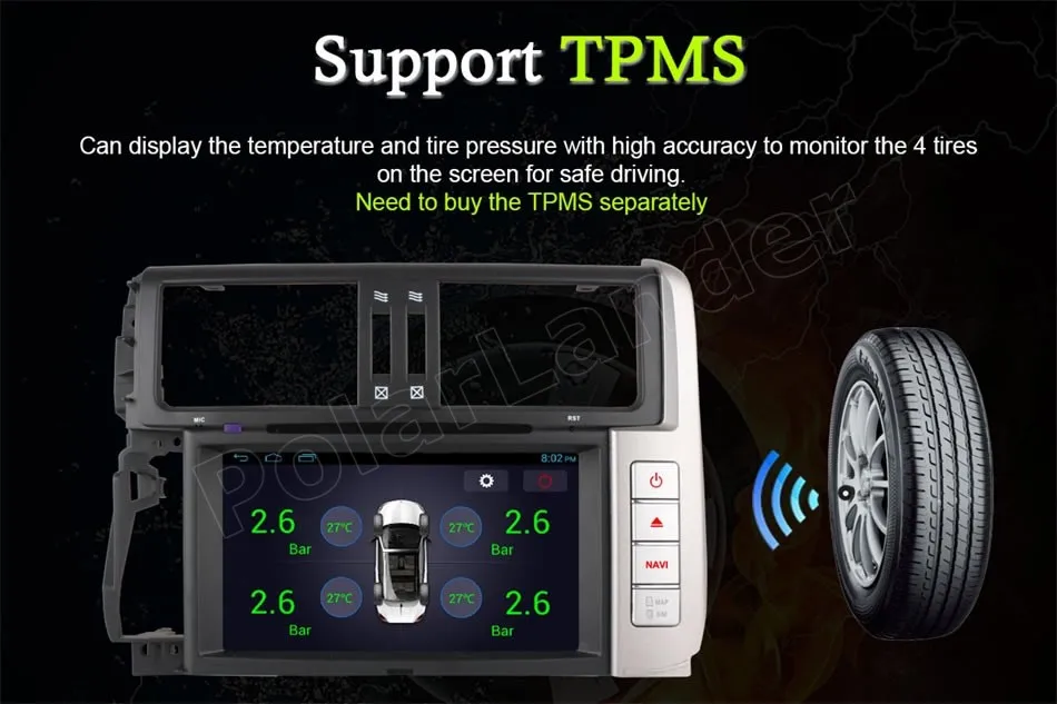 Perfect for Toyota Land cruiser Prado 150 2010-2013 car dvd player Android 6.0 Quad Core car multimedia radio stereo 15