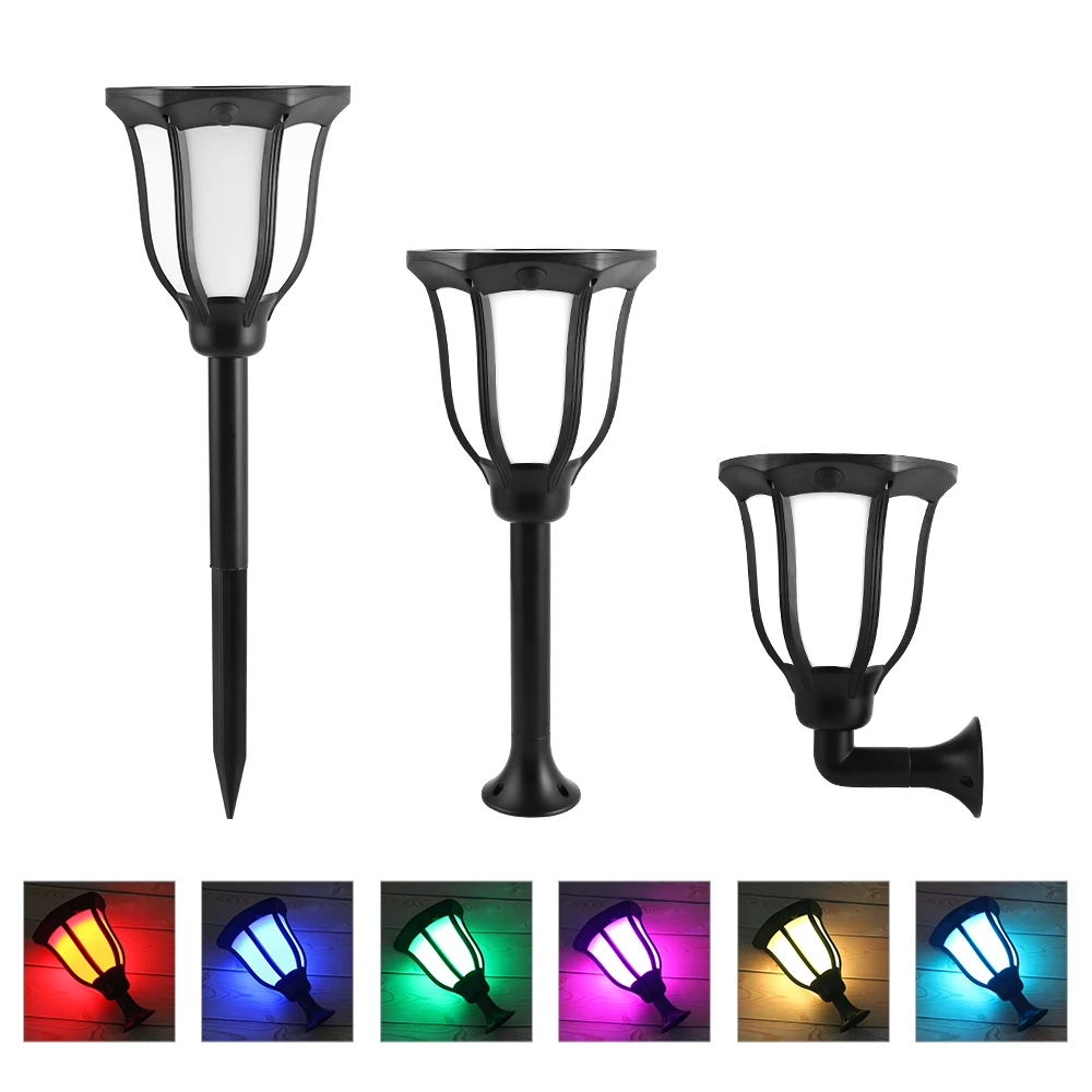 Goede 2018 Nieuwste 12 LED Solar Tuin Licht Schemeringsdimmer 6 Kleur Veranderende Vlam Licht Waterdichte Oplaadbare licht
