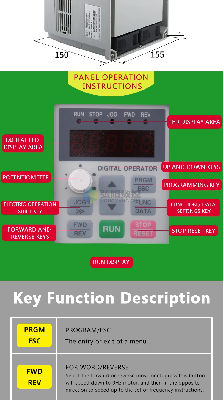 5.5kw VFD переменной частоты VFD инвертор FuLing инвертор для мотор шпинделя