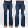 LGRG Mens Slim Boot Cut Jeans Classic Stretch Denim Slightly Flare Deep Blue Jeans Fashion Stretch Trousers 1