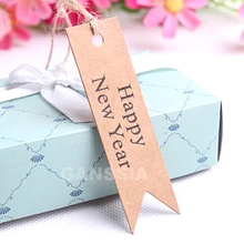 200 шт./партия(СО ШНУРАМИ) Подарочная Новогодняя серия Подарочная бирка крафт-бумага Декоративные Бирки закладки вечерние принадлежности(ss-1471