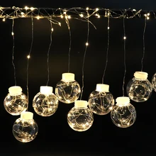 3x1 м светодиодный световая завеса гирлянда для свадебной вечеринки 200 светодиодный желающий сферические светильники праздничные Новогодние рождественские украшения для дома