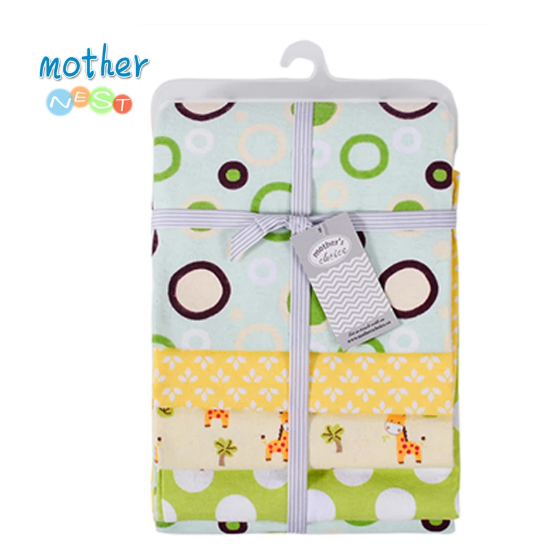 4pcslot  4 Count  Baby Newborn Flannel Receiving Blankets Muslin 100% Cotton Flannel Baby Swaddles Soft Newborns Blankets Baby (1)