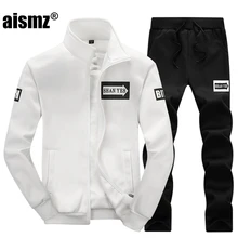 Aismz спортивной толстовки комплект осень мужская одежда поло спортивные костюмы мужские кофты и пальто джоггеры Размер 4XL