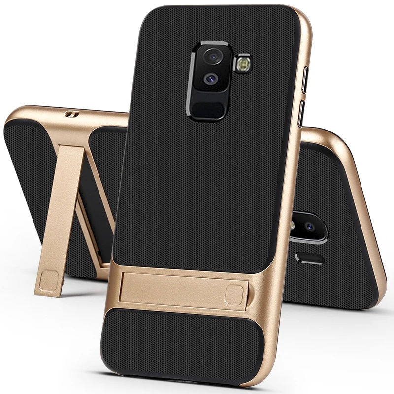 

YonLinTan coque,cover,case For Samsung galaxy A6 2018 A6Plus plus Silicone Original Silicon on back 360 Phone with holder covers