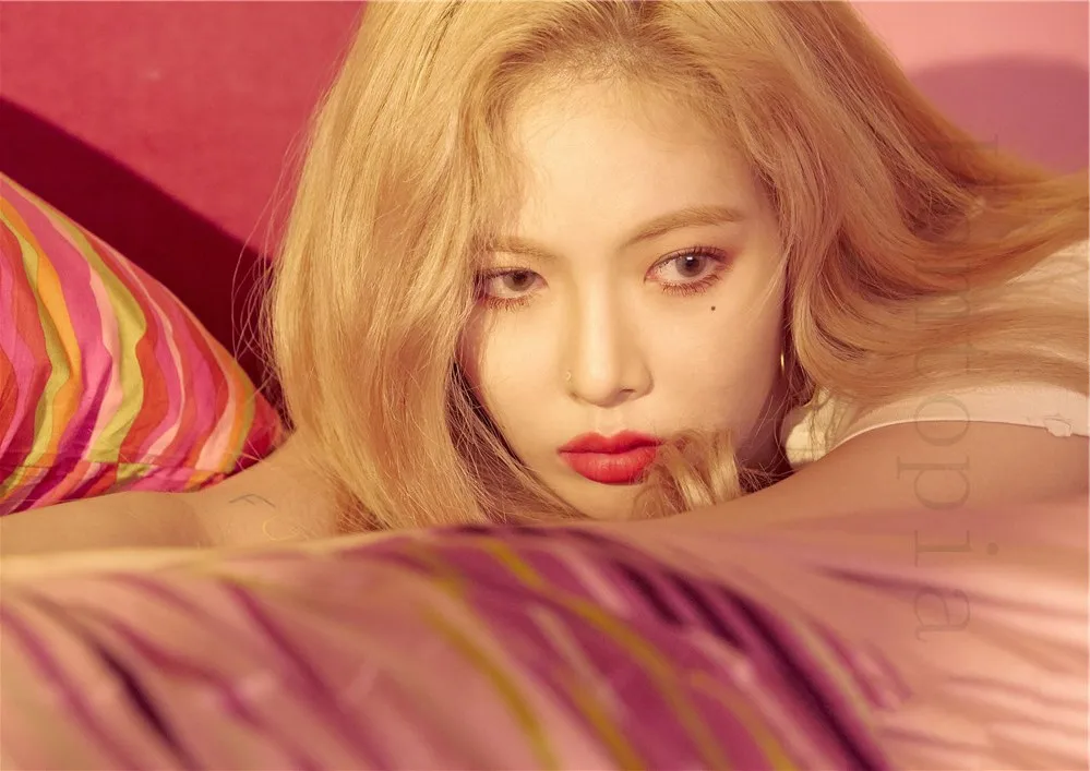 Красный Постеры Hyuna губы и хип-хоп печатает HD Глянцевая Бумага домашнее украшение домашний арт бренд - Цвет: Красный