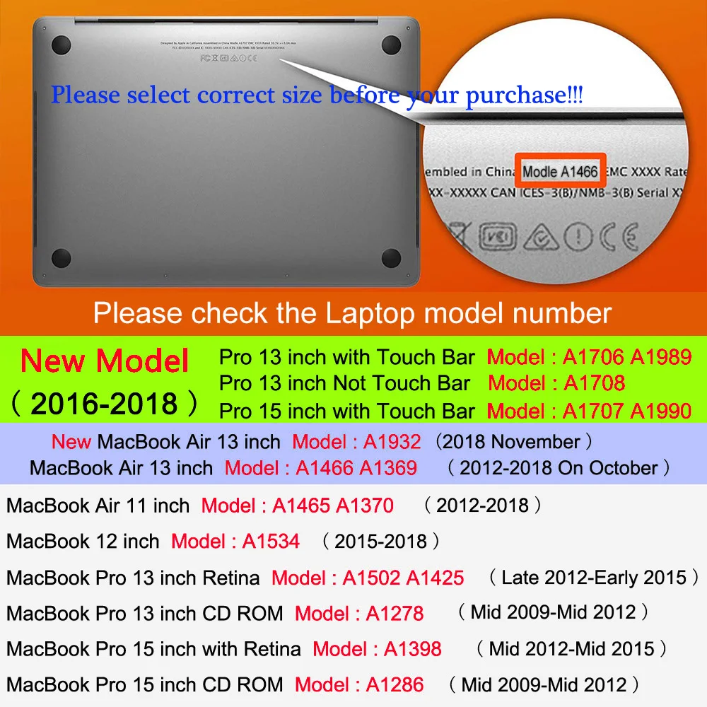 Чехол для macbook air 13 12 чехол a1932 2018 pro 15 a1278 a1708 a1707 a1706|Сумки и чехлы ноутбуков| |